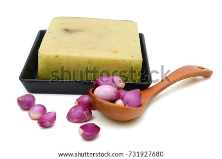 Cooked square glutinous rice cake, Vietnamese new year food
