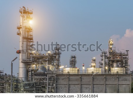 petroleum petrochemical plant oil refinery at twilight oil refinery ...
