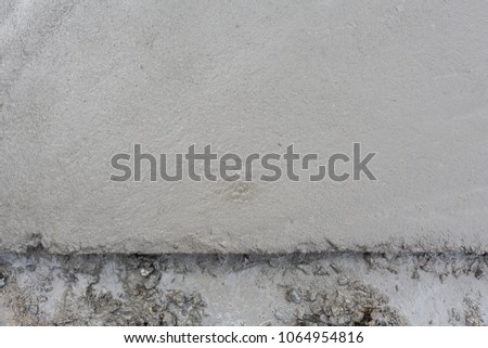 Top View Wet Concrete Cement Floor At Construction Site House Building Top View Wet Concrete Cement Floor At Construction Site House Building