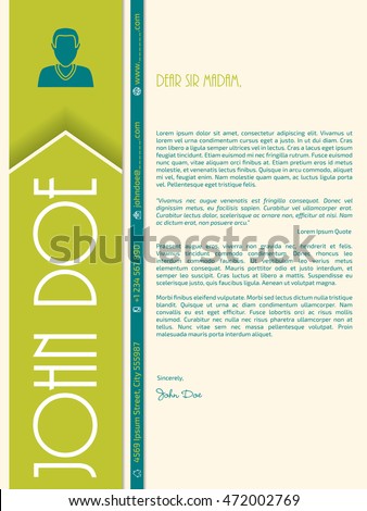modern cover letter design big letters stock vector 472002769 modern cover letters