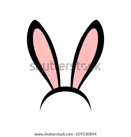 Download Easter Bunny Ears Mask Vector Illustration Stock Vector ...