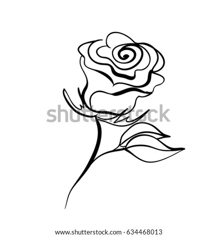 Rose Sketch Stock Images, Royalty-Free Images & Vectors | Shutterstock