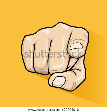 Cartoon Pointing Finger Hand Stock Images, Royalty-Free Images