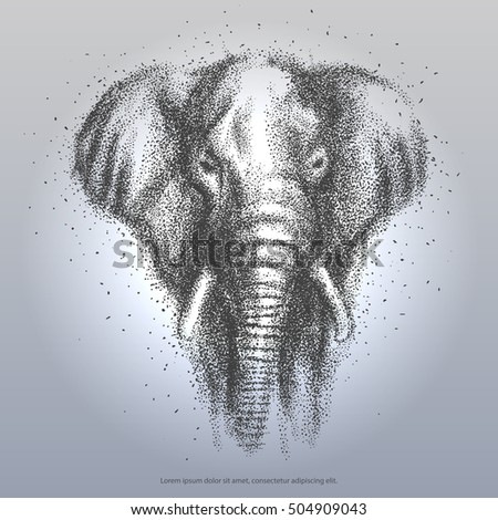 abstract wild elephant