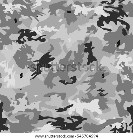 Illustrated Grey Black Camouflage Background Seamless Stock Vector ...