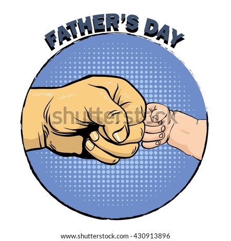 Happy Fathers Day Poster Retro Comic Stock Vector ...