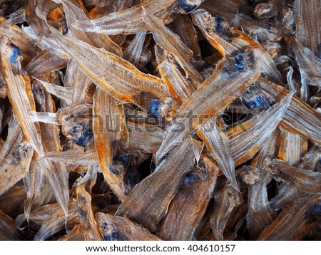 dried fish for cooking at market