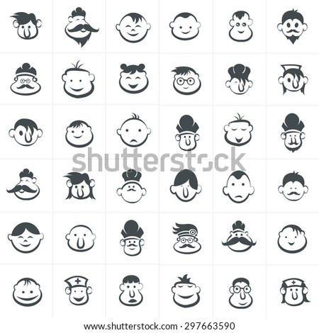 Owl Outline Icons Collection Set Outline Stock Vector 533615872 ...