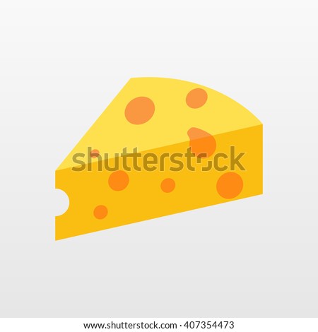 Cheese vector icon. Flat yellow symbol for web. Logo illustration.
