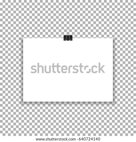 Download Hanging Paper Banner A4 Poster Mockup Stock Vector 640724140 Shutterstock PSD Mockup Templates