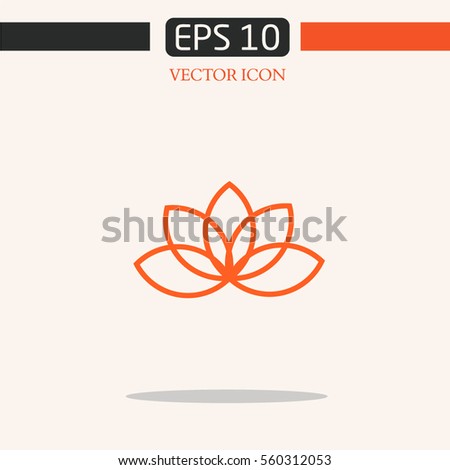 lotus logo nature. organic emblem.logo design.graphic image.simple icon for web.