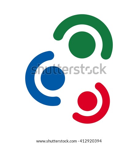 Three People Logo Vector Stock Vector 412920343 - Shutterstock