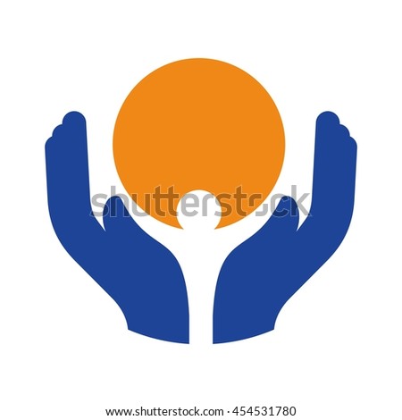 Two Hand Logo Vector Stock Vector 454531780 - Shutterstock