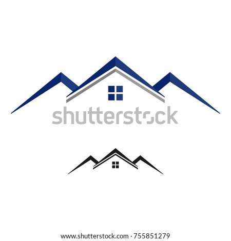 Roof Vector Logo Home Logo Stock Vector 755851279 - Shutterstock