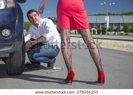 Applying Liquid Latex Repaired Her Pantyhose Sex Her Pantyhose
