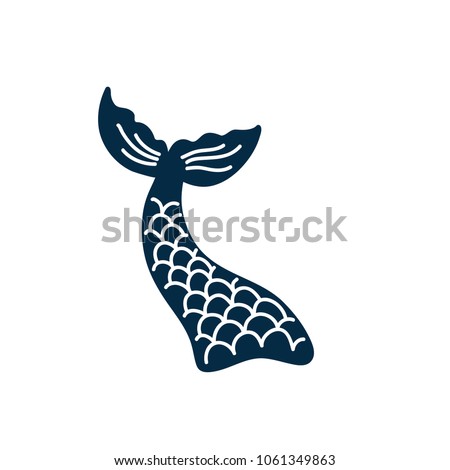 Download Hand Drawn Silhouette Mermaids Tail Vector Stock Vector ...