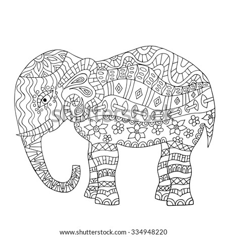 Bohemian Elephant Coloring Pages