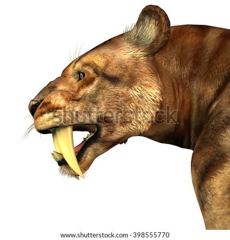 stock-photo-saber-tooth-cat-head-d-illus