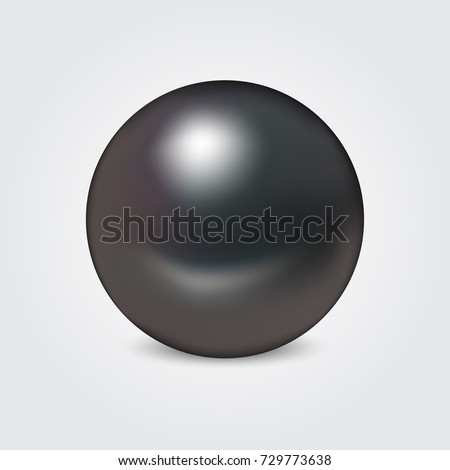 realistic vector black pearl