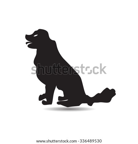 Download Black Silhouette Sitting Beagle Puppy Stock Vector ...