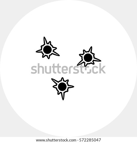 Bullet holes simple icon
