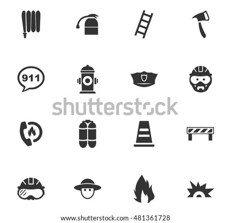 Fire Department Icons Stock Vector 249383590 - Shutterstock