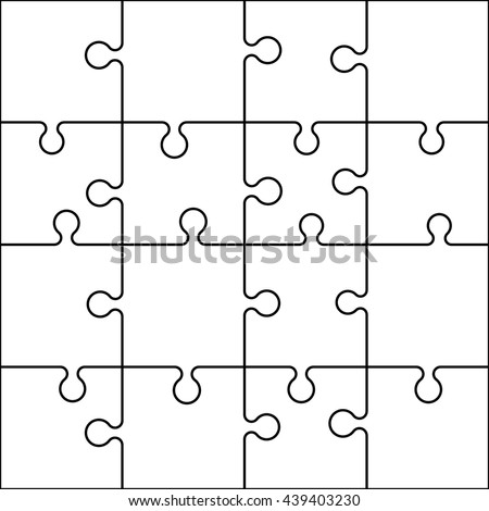 Jigsaw Puzzle Outline Vector Illustration Stock Vector (Royalty Free ...