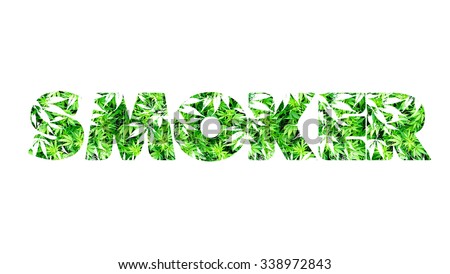 Marijuana Printed Letters Formed Arrange Word Stock Illustration