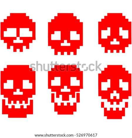 Pixel Skull Stock Images, Royalty-Free Images & Vectors | Shutterstock