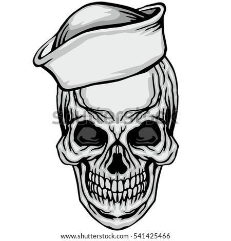 Marine Skull Grungevintage Design Tshirts Stock Vector 541425466 ...