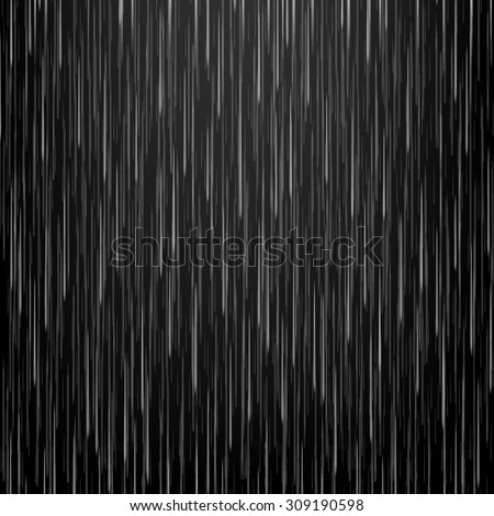 Vector illustration rain. Downpour, rainfal, shower weatherl, Monsoon. Dark background. EPS 10