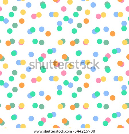 Seamless Vector Pattern Texture Colorful Polka Stock Vector 116050558 ...