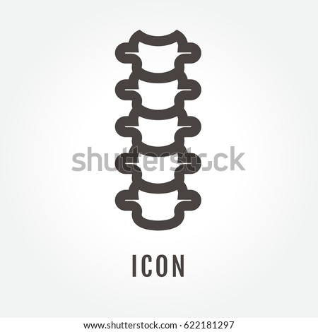 icon Spine diagnostics illustration isolated sign symbol thin line for web, modern minimalistic flat design vector on white background and logo. Symbol