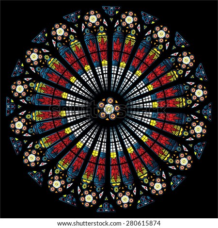 Round Stained Glass Window Stock Royalty Free