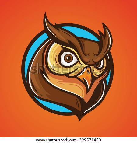 Owl Mascot Logo Character Illustration Stock Vector ...