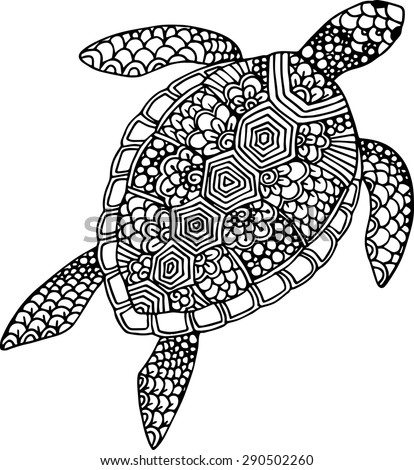 Turtle design for tattoo Stock Photos, Images, & Pictures | Shutterstock