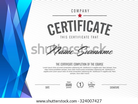 Certificate Template Modern certificate template with clean and modern pattern