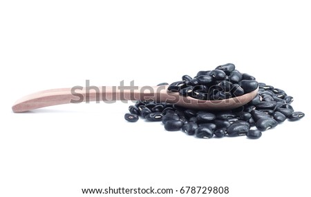 Black Beans on white background