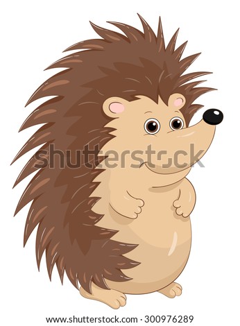 Cute Hedgehogcartoon Vector Stock Vector 300976289 - Shutterstock