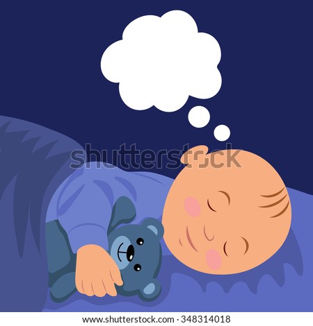 Child Sleeping Sweet Dream Cartoon Baby Stock Vector 410290924 ...