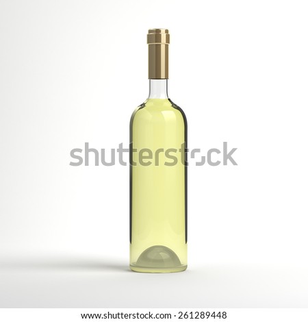 Wine Bottle Without Label Stock Illustration 261289445 - Shutterstock