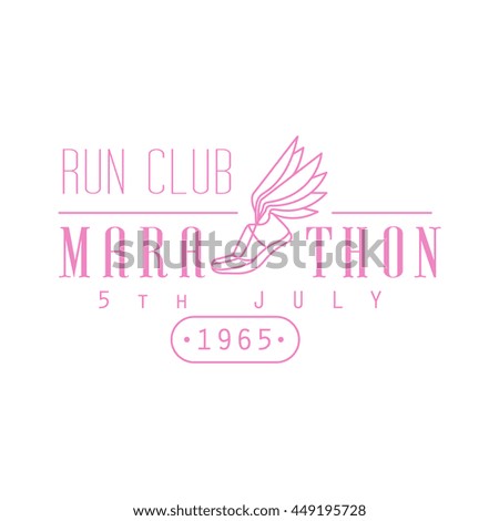 Marathon Running Pink Label Design