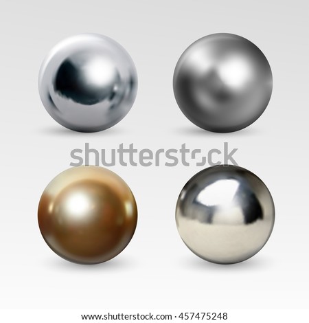 Chrome ball realistic isolated on white background. Spherical 3D orb with transparent glares and highlights for decoration. Jewelry gemstone. Vector Illustration for your design and business.