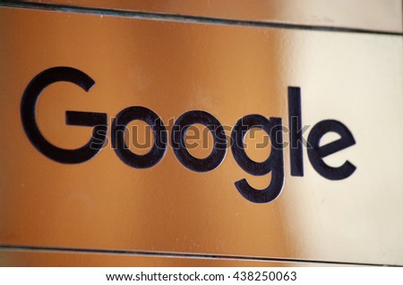 MAY 2016 - BERLIN: the logo of the brand "Google".