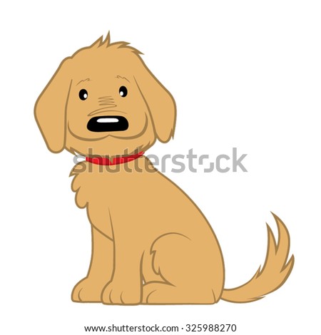 Vector Dog Sitting Side View Stock Vector 325988270 - Shutterstock