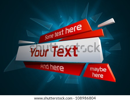 Blue abstract design. Vector illustration