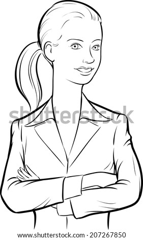 Woman Arms Crossed Stock Vectors & Vector Clip Art | Shutterstock