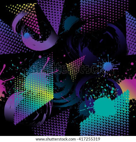 Abstract Seamless Pattern Urban Dark Wallpaper With Geometric Triangle Vector Elements Modern Grunge Black Abstract Seamless Pattern Urban Dark Wallpaper With Geometric Triangle Vector Elements Modern Grunge Black