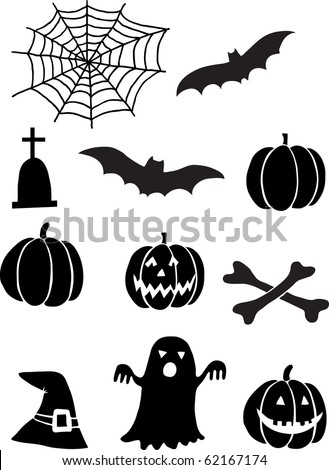 Helloween Set Stock Vector (Royalty Free) 62167174 - Shutterstock