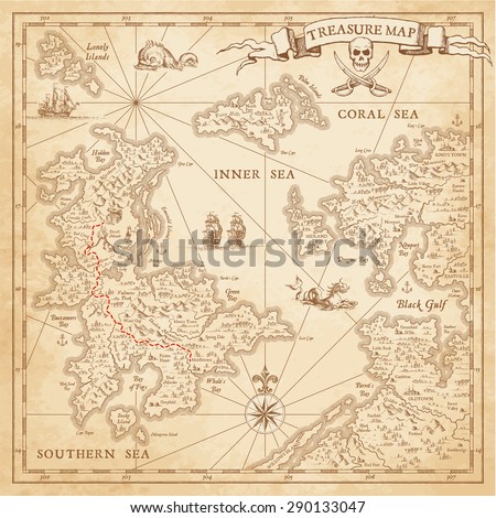 Old Map Sea Monster Stock Images, Royalty-free Images & Vectors 